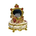 JOYERO COQUETA METAL ENLOSADO 7X5X9CM