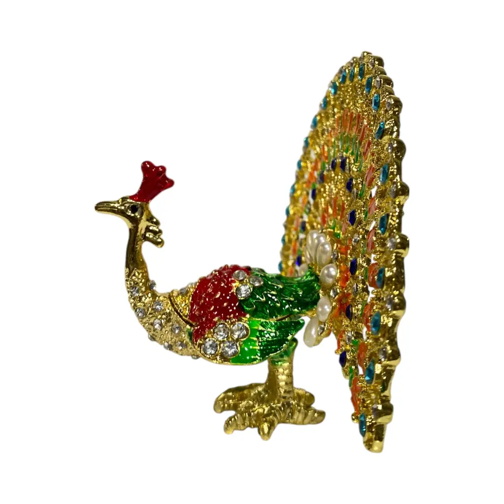 JOYERO COQUETA METAL ENLOSADO 7X5X9CM
