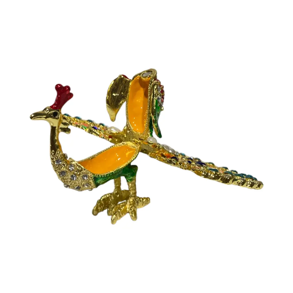 JOYERO COQUETA METAL ENLOSADO 5.5X4X7CM