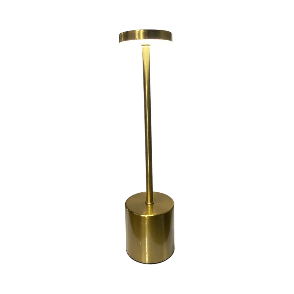 LAMPARA DE MESA TOUCH/RECARGABLE USB C, METALICA 12X28CM