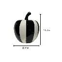 MANZANA DE CERAMICA NEGRA/BLANCO 12X15CM