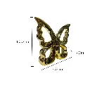 MARIPOSA DE PORCELANA DORADA 17.5X3.5X15.5CM 