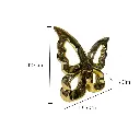 MARIPOSA DE PORCELANA DORADA 17.5X3.5X15.5CM 