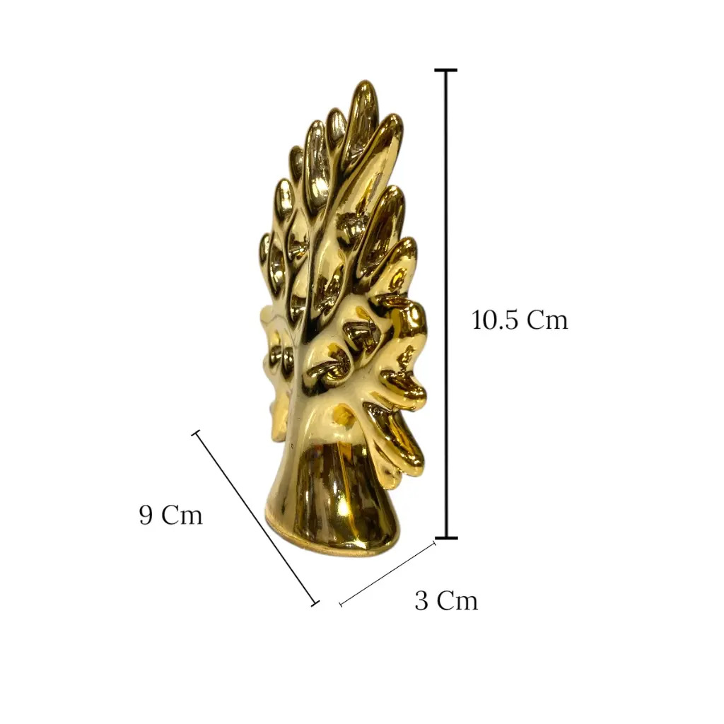ARBOL DE LA VIDA CERAMICA/DORADO 9X3X10.5CM 