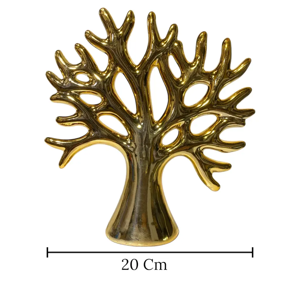 ARBOL DE LA VIDA CERAMICA/DORADO 20X6X21CM
