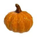CALABAZA DE CERAMICA DOS COLORES, 9X8 CM 