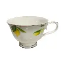 TAZA C/PLATO LIMON FILO DORADO CERAMICA SETX12PCS. 220ML