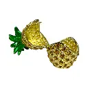 JOYERO METALICO/PIEDRAS PIÑA 4X7CM 