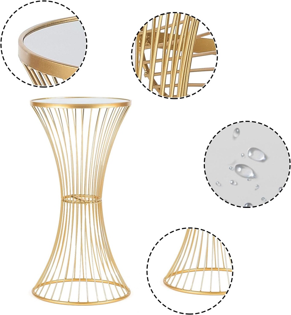 FI-2024-522 MESA ESQUINERA METAL Y VIDRIO 40X79CM