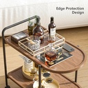 MESA METALICA TEXTURA MADERA BAR   2 PISOS  65X35X60 CM