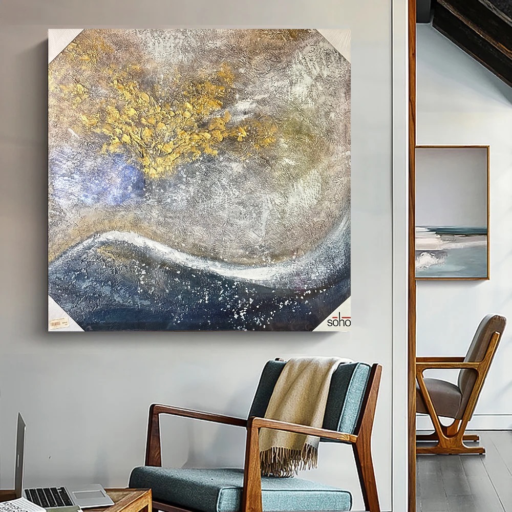 CUADRO AL OLEO 80X80CM