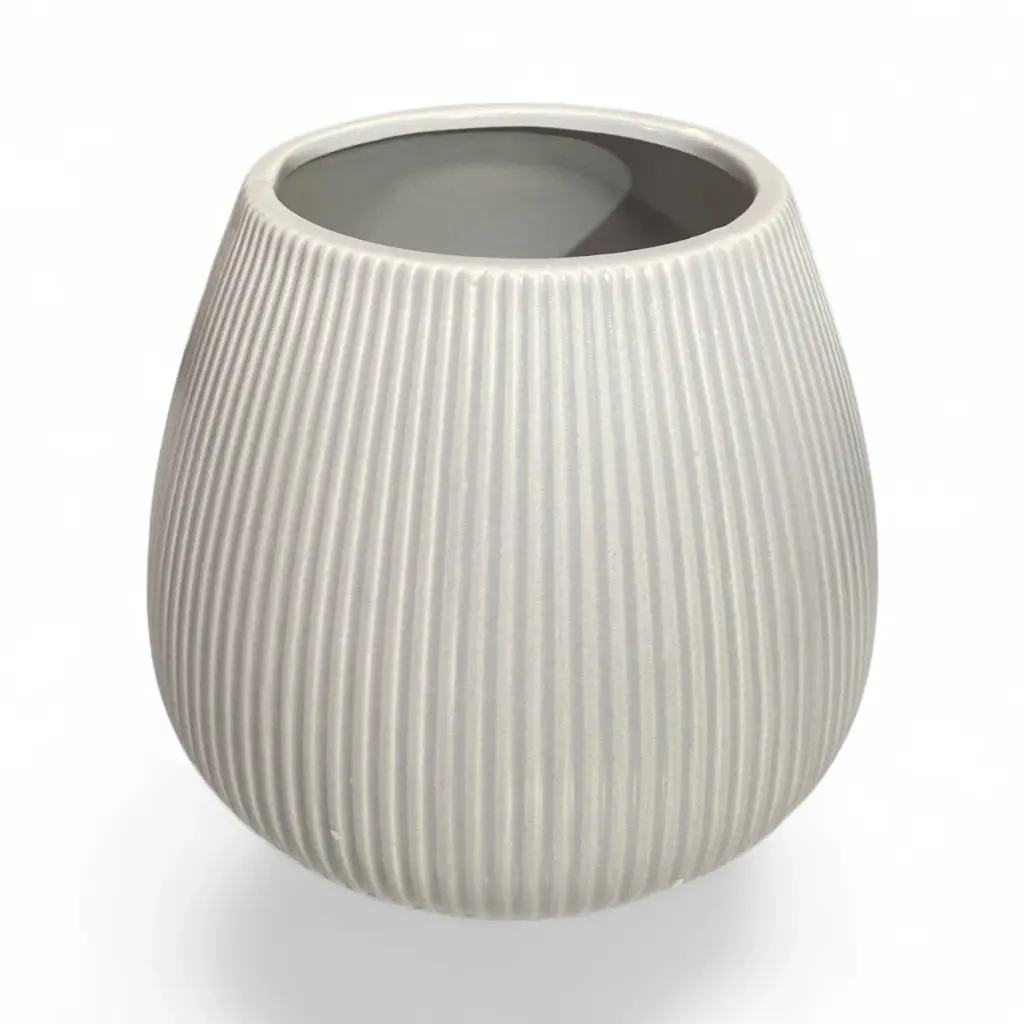MACETA DE CERAMICA LINEAS 14X15CM