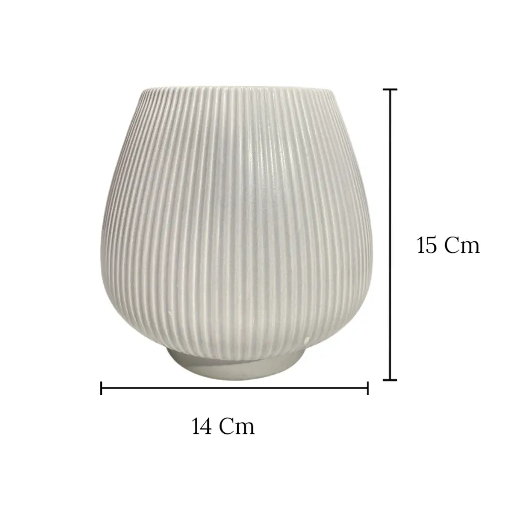 MACETA DE CERAMICA LINEAS 14X15CM