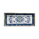 BANDEJA DECORATIVA AZUL PVC 34.5X15X3.5CM