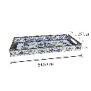 BANDEJA DECORATIVA AZUL PVC 34.5X15X3.5CM