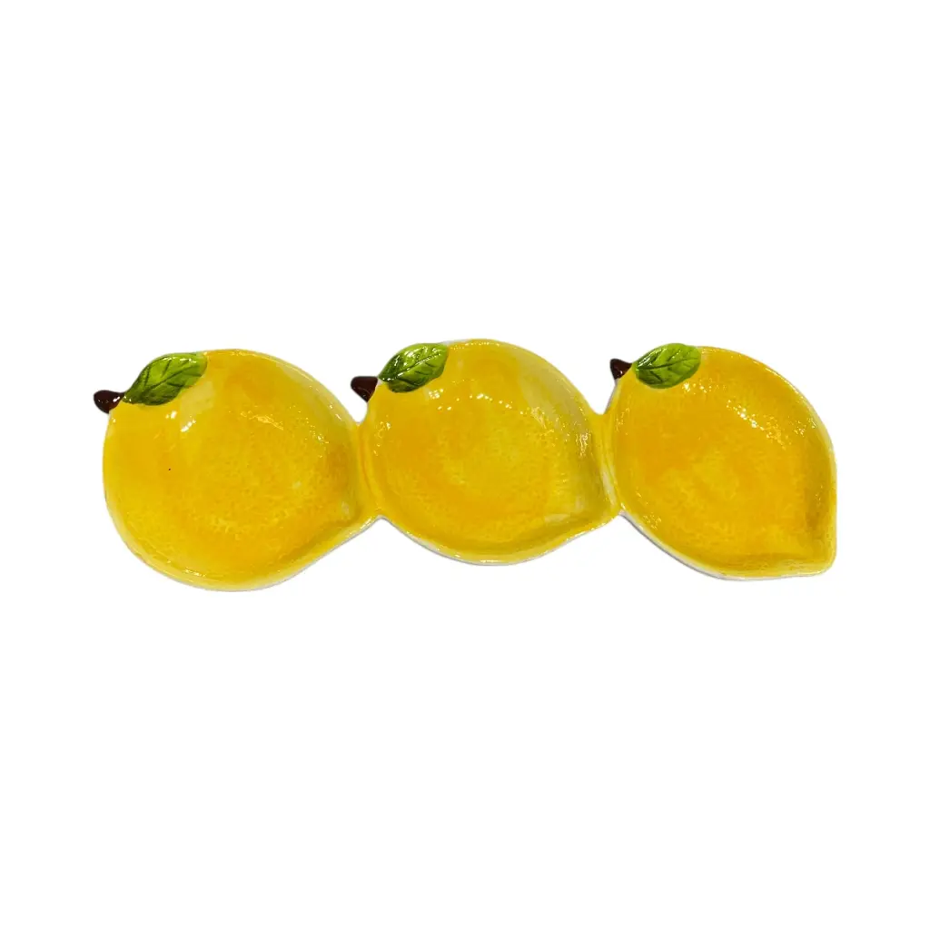 PORTA SALSA DE CERAMICA DISEÑO LIMON 29X9X2.5CM