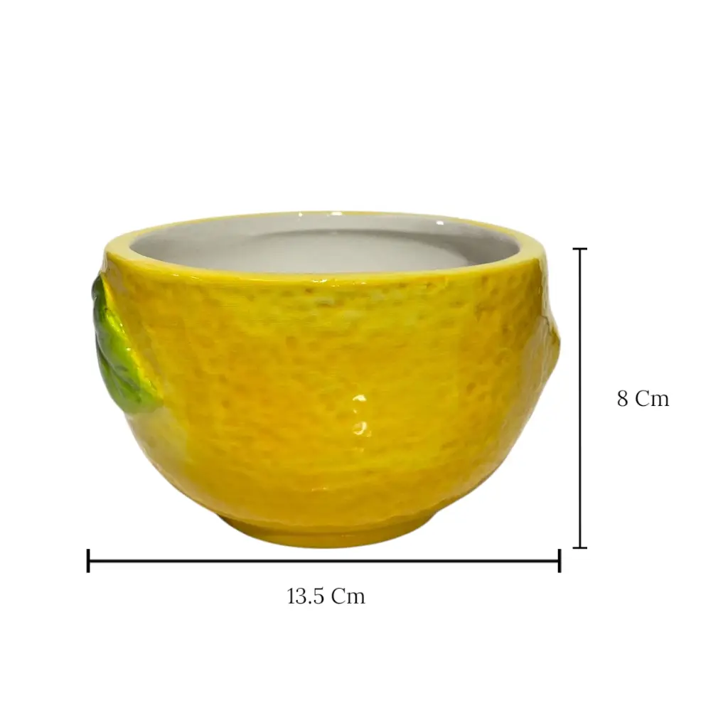 POZUELO DE CERAMICA CON DISEÑO DE LIMON 13.5X8CM