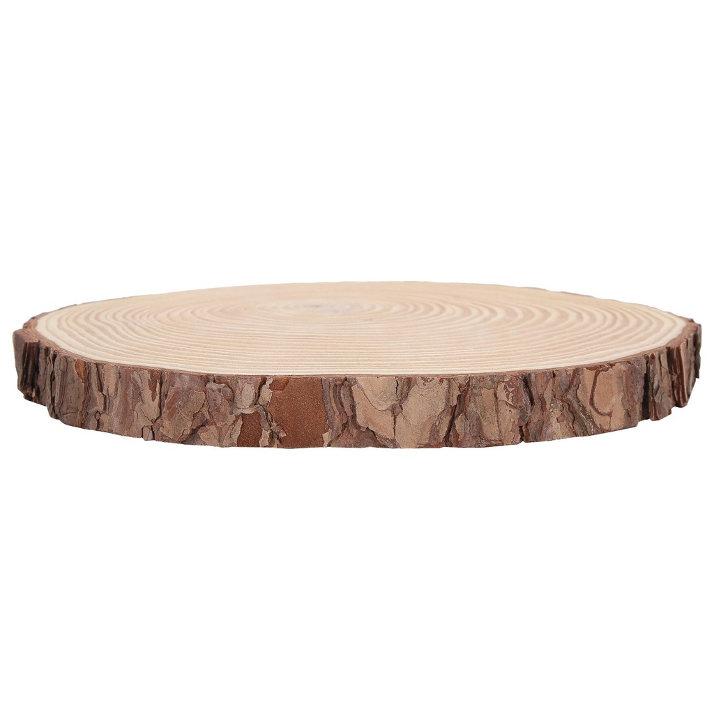 BANDEJA O BASE DE MADERA TRONCO 29X29X2CM