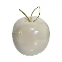 Manzana Decorativa de Cerámica Premium, estilo Glam. 9x10cm