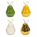 Pera Decorativa de Cerámica Premium, estilo Glam. 9x13cm