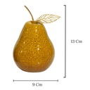 Manzana Decorativa de Cerámica Premium, estilo Glam. 9x13cm