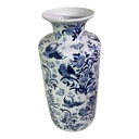 PT71-015 FLORERO CERAMICA AZUL 18X43CM