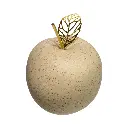 Manzana Decorativa de Cerámica, estilo Nórdico, Minimalista. Textura Arena 9x11cm 