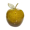 Manzana Decorativa de Cerámica Premium, estilo Glam. 9x10 Cm.