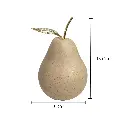 Pera Decorativa de Cerámica Beige, estilo Nórdico, Minimalista. 9x13cm  