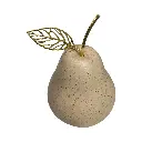 Pera Decorativa de Cerámica Beige, estilo Nórdico, Minimalista. 9x13cm  