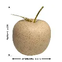 Manzana Decorativa de Cerámica Beige, estilo Nórdico, Minimalista. 10x12cm
