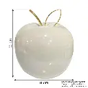 Manzana Decorativa de Cerámica Premium, estilo Glam. 11x11cm