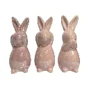 Conejos de cerámica La Prudencia 3pcs. 5X6X12 Cm