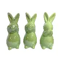 Conejos de cerámica La Prudencia 3pcs. 5X6X12 Cm