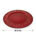Plato base navideño, estilo moderno. 33cm, Casita Navideña.