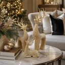 Set de 3 renos colección Golden Noel