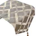 CAMINO DE MESA BEIGE/DORADO 210X33CM