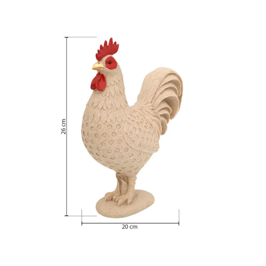 Gallo de resina Estilo Rustico Moderno (Chic) Ref: TG172697 20x10x26cm