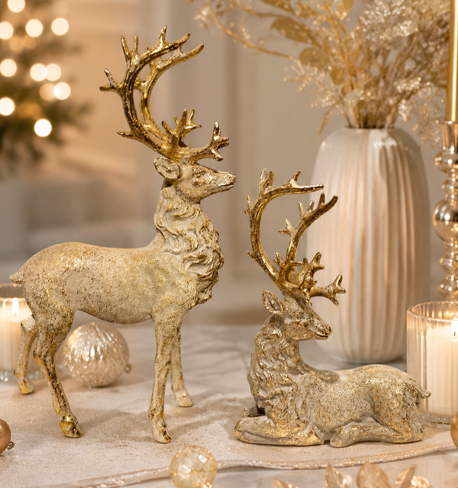 RENO NAVIDEÑO. RESINA REF:TG632808  20X8X33CM