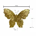Mariposa Decorativa de Poliresina con textura Natural dorada, Ref:TG172404 21x3.5x15.5cm