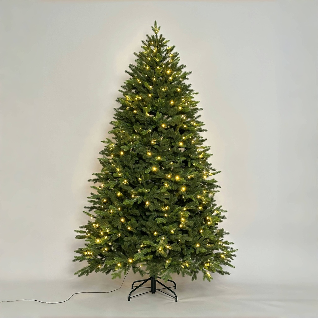 Árbol de Navidad Pre-iluminado Artificial Luces LED Cálida 240cm  
