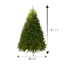 Árbol de Navidad Artificial de Lujo Aguja, dos tipos de rama remachado 180cm y Ø120cm 