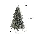 Árbol de Navidad Nevado de Lujo con Luz Led Cálida 180cm y Ø120cm