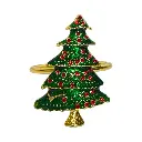Aros de Servilleta Navideño, Árbol metálico, set x 6pcs. 5cm