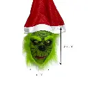 Mascara de Grinch, realista de hule. 15x25cm