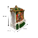 Teatro Navideño musical con luz. 3AAA 1.5v o USB. 20x11x23cm