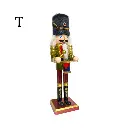 Cascanuez Navideño Madera Metalizados, 8x7x30cm