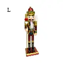 Cascanuez Navideño Madera Metalizados, 8x7x30cm