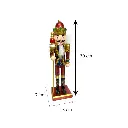 Cascanuez Navideño Madera Metalizados, 8x7x30cm