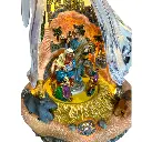 Nacimiento en Angel acrílico, con luz y musical, 3AA1.5V o USB C. 18x16x30.5cm  